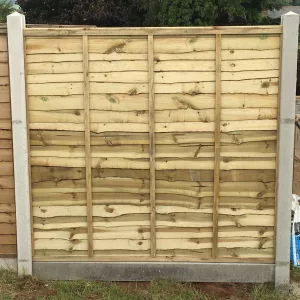 Image Of A Waney Overlap Fence Panel
