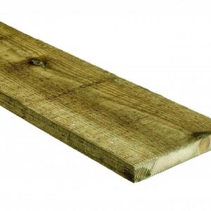 "Sawn treated timber plank, ideal for outdoor construction, fencing, and landscaping projects, resistant to moisture and decay."