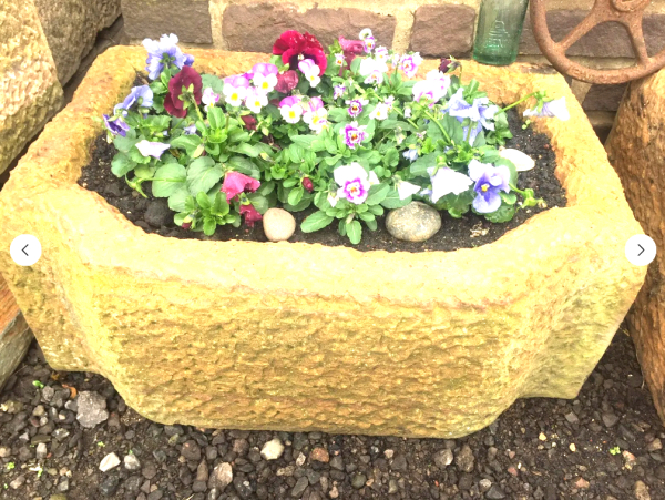 Stone Trough - Hand Carved Grit Stone - Image 3