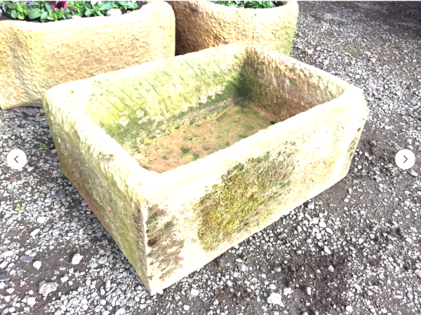 Stone Trough - Hand Carved Grit Stone - Image 2