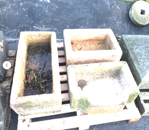 Stone Trough - Hand Carved Grit Stone