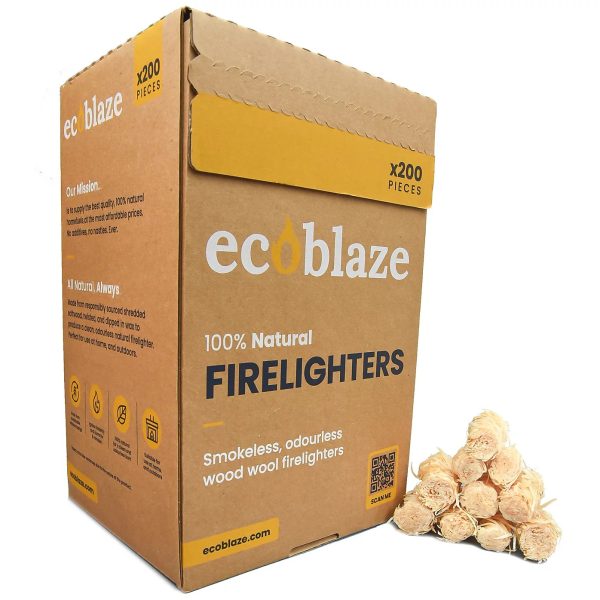 Ecoblaze Natural Firelighters 200 Box